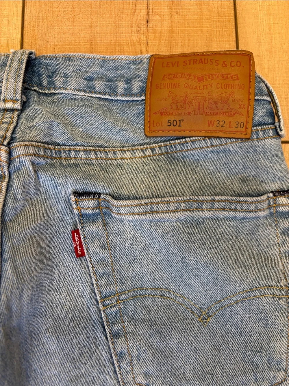 Levi's 501 Light Blue Straight Jeans